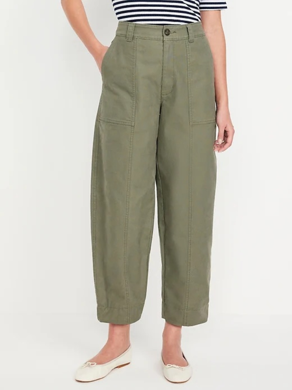 Old navy high rise barrel leg pants utility
